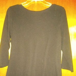 Black boat neck top